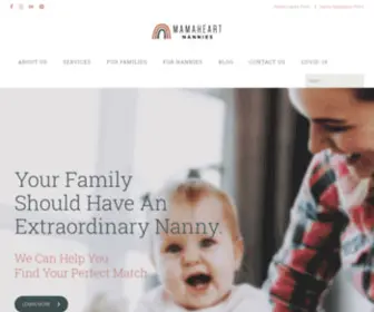 Mamaheartnannies.com(Full-time and Part-time Nanny Placement) Screenshot