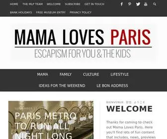 Mamalovesparis.com(Find things to do in Paris for you and the kids) Screenshot