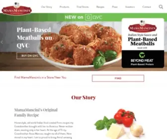 Mamamancinis.com(Meatballs and Italian Specialty Foods) Screenshot