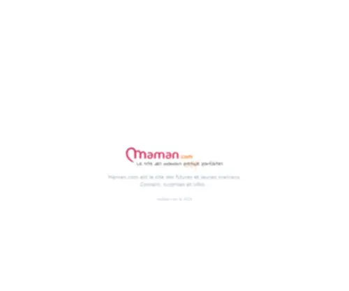 Maman.com(Le site des mamans (presque) parfaites) Screenshot