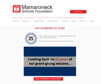 Mamaroneckschoolsfoundation.org(Mamaroneck Schools Foundation) Screenshot
