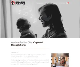 Mamasingmysong.com(Capturing your love for your child through custom songs) Screenshot