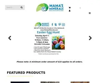 Mamasminerals.com(Mama's Minerals NM Largest Rock and Bead Store) Screenshot