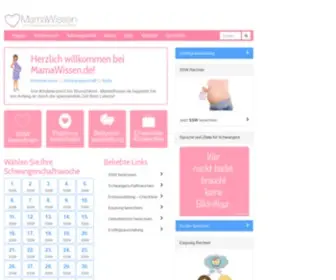 Mamawissen.de(Organisiert & informiert durch die Schwangerschaft) Screenshot