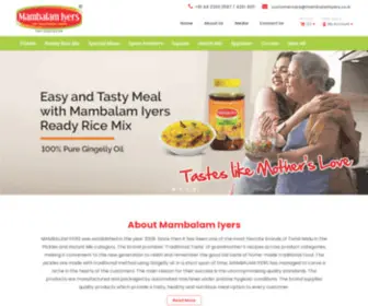 Mambalamiyers.co.in(MAMBALAM IYERS) Screenshot