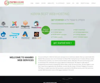 Mambo.co.ke(Kenya Award Winning Web Hosting Services) Screenshot