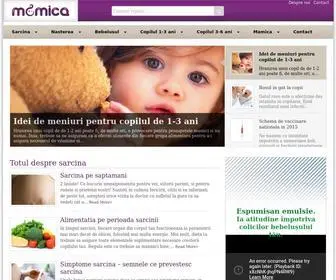 Mamica.ro(Sarcina, nasterea, bebelusul, cresterea copilului) Screenshot