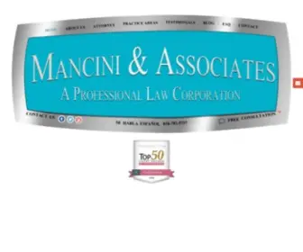 Mamlaw.net(Mancini And Associates Ethical Employment Law Firm In Sherman Oaks) Screenshot