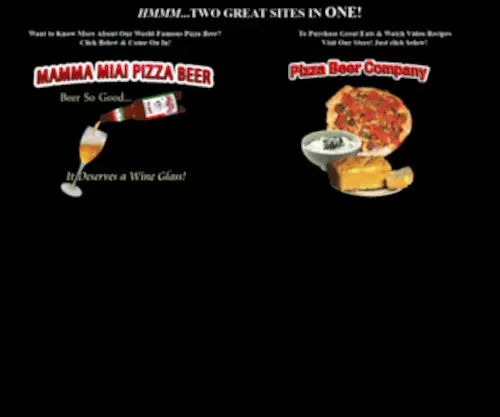 Mammamiapizzabeer.com(Tom Seefurth's Mamma Mia Pizza Beer) Screenshot