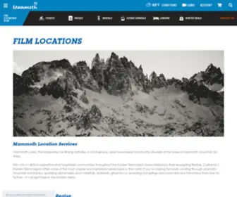 Mammothfilmlocations.com(Eastern Sierra Film Locations at Mammoth Mountain) Screenshot