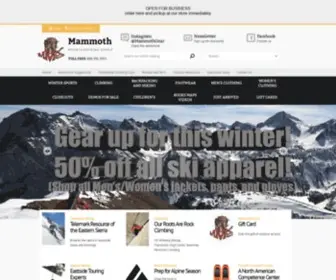 Mammothgear.com(Mammoth Mountaineering) Screenshot