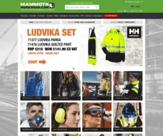 Mammothworkwear.com(The worldwide workwear company) Screenshot