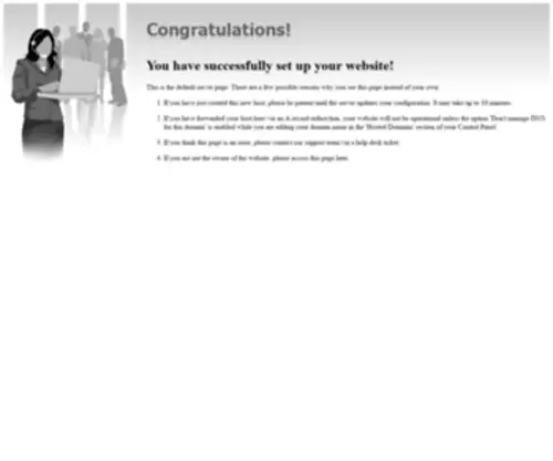 Mampam.com(You have successfully set up your website) Screenshot