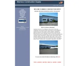 Mamsco.com(Mamsco Construction Supply) Screenshot