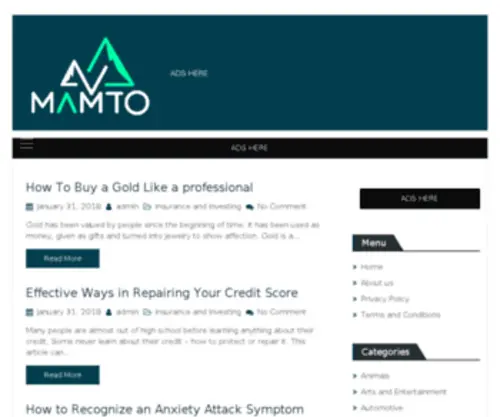 Mamto.info(Part on cellular phone) Screenshot