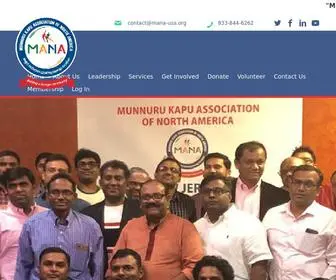 Mana-USA.org(Munnuru Kapu Association of North America) Screenshot