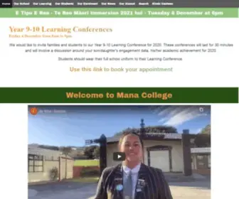 Mana.school.nz(Mana College) Screenshot