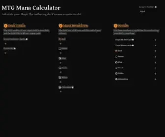 Manacalculator.com(MTG Mana Calculator) Screenshot