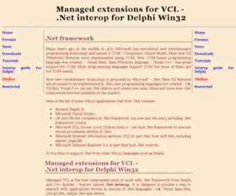 Managed-VCL.com(Managed extensions for VCL) Screenshot