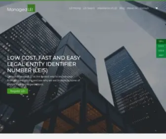 Managedlei.com(LEI Numbers from ManagedLEI) Screenshot