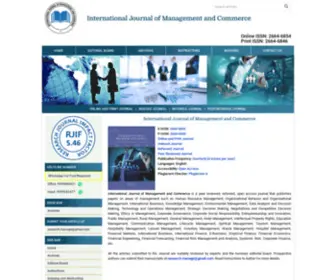 Managementjournal.in(International Journal of Management and Commerce) Screenshot