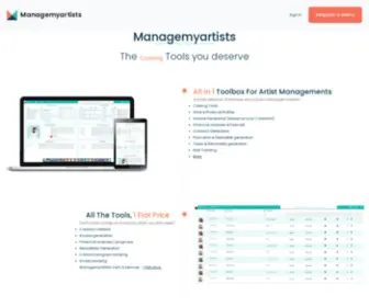 Managemyartists.com(Manage My Artists) Screenshot