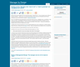 Managerbydesign.com(Manager by Design) Screenshot