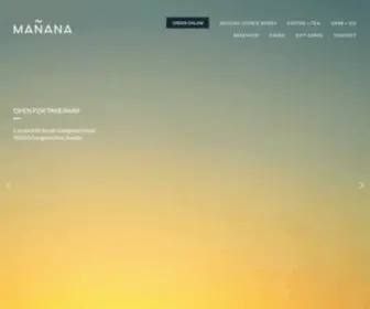 Mananaaustin.com(Mañana coffee shop) Screenshot