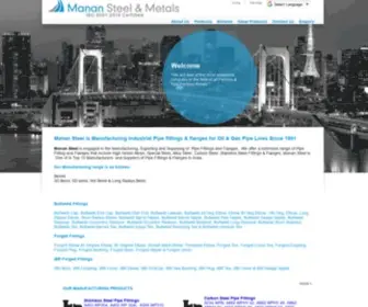 Manansteel.com(Manan Steel & Metals) Screenshot