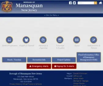 Manasquan-NJ.com(Official Web Site of the Borough of Manasquan) Screenshot