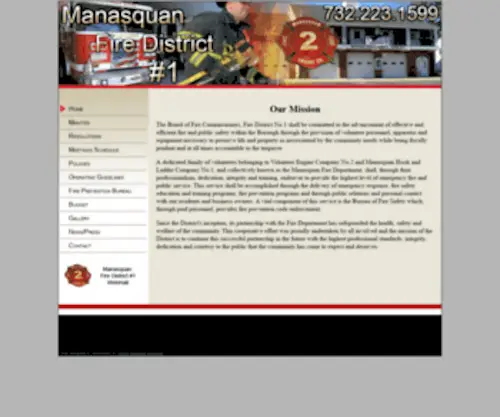 Manasquanfire.org(Manasquan Fire District #1) Screenshot