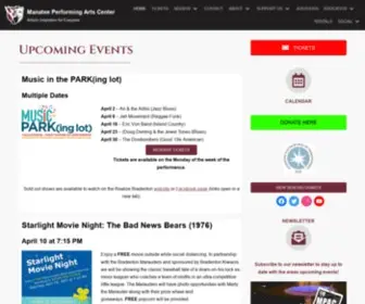 Manateeperformingartscenter.com(Artistic Inspiration for Everyone) Screenshot