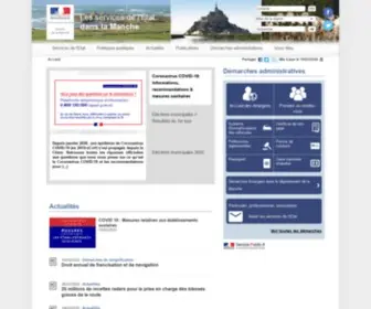 Manche.gouv.fr(Portail des services de l'Etat dans la Manche. Préfet de Manche) Screenshot