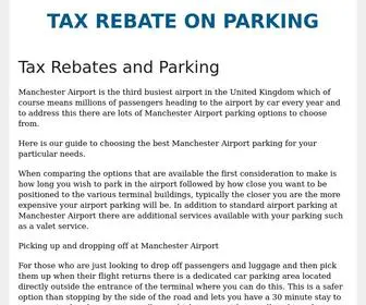 Manchesterairportparkingcentre.com(Tax Rebate and Parking from uniform tax refund in Manchester) Screenshot