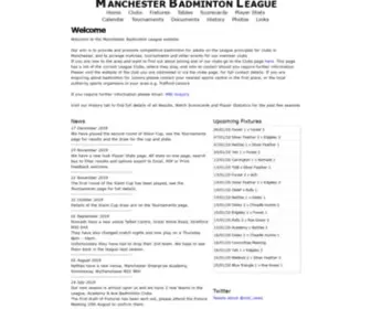 Manchesterbadmintonleague.org.uk(Manchester Badminton League) Screenshot