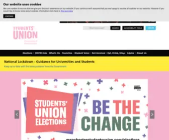 Manchesterstudentsunion.com(University of Manchester Students' Union) Screenshot