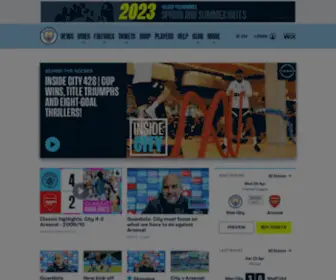 Mancity.com(Manchester City FC) Screenshot
