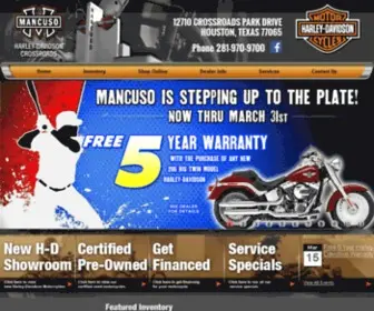 Mancusocrossroads.com(Mancuso Harley) Screenshot