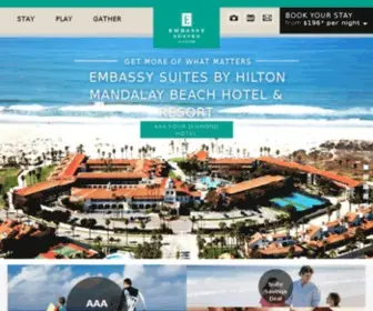 Mandalayembassysuites.com(Embassy Suites by Hilton Mandalay Beach Hotel & Resort in Oxnard) Screenshot