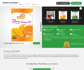 Mandarfoodproduct.com(Mandar Food Products) Screenshot