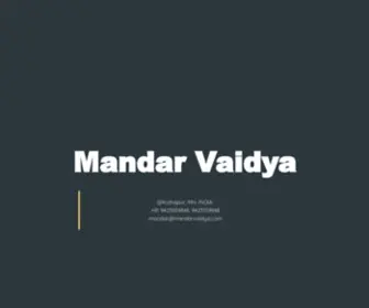 Mandarvaidya.com(Website designer in Kolhapur) Screenshot