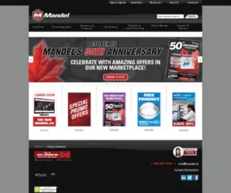 Mandel.ca(The Largest 100% Canadian Owned &amp; Operated Lab Equipment Distributor and Service Provider) Screenshot