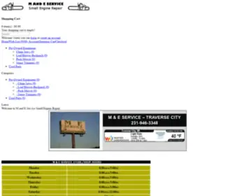 Mandeservice.com(M and E Service Small Engine Repair Traverse City MI) Screenshot