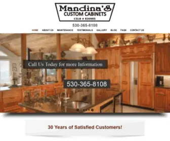 Mandinascabinets.com(Residential & Commercial Custom Cabinetry Redding Ca) Screenshot