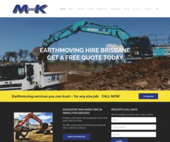 Mandkplanthire.com.au(Earthmoving Hire Brisbane) Screenshot