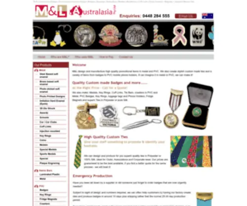 Mandl.com.au(M & L Australasia Badges) Screenshot