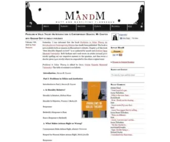 Mandm.org.nz(Philosophy of Religion) Screenshot