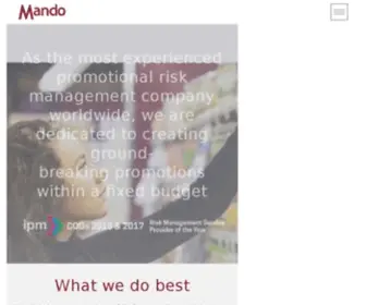 Mando.co.uk(Promotional Risk Management & Sales Promotion Agency) Screenshot