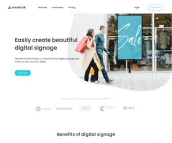 Mandoemedia.com(Digital Signage for Your Business) Screenshot