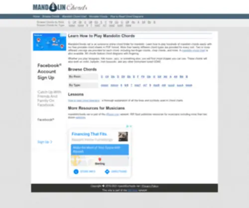 Mandolinchords.net(Mandolin Chords) Screenshot